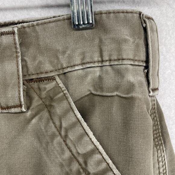 CARHARTT Pants Mens 34x32 B151 Utility Work Canvas Carpenter Khaki Cotton Beige - Picture 6 of 14